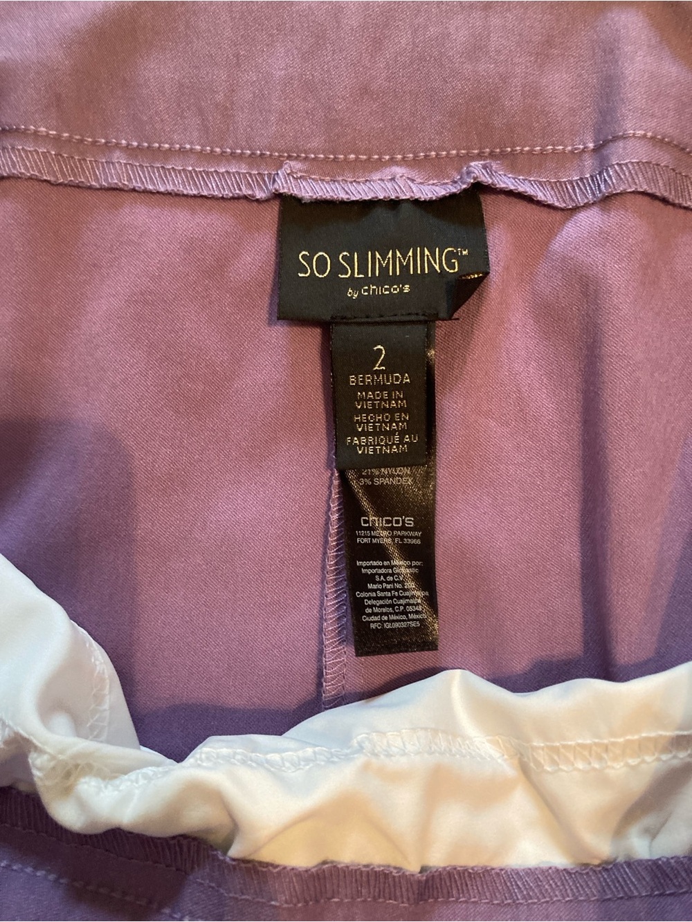 Chico's So Slimming Purple Tailored Bermuda Shorts Chico’s Size 2 US Size M - Picture 9 of 13